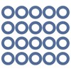 X AUTOHAUX 20pcs M12 Blue Car Oil Drain Plug Gaskets