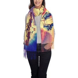 ZTUOECV Virgin Mary Prayer Tassel Scarf Wrap Shawl for Women Fashion Soft Warm Shawl Wraps for Fall and Winter Evening Dresses Scarve