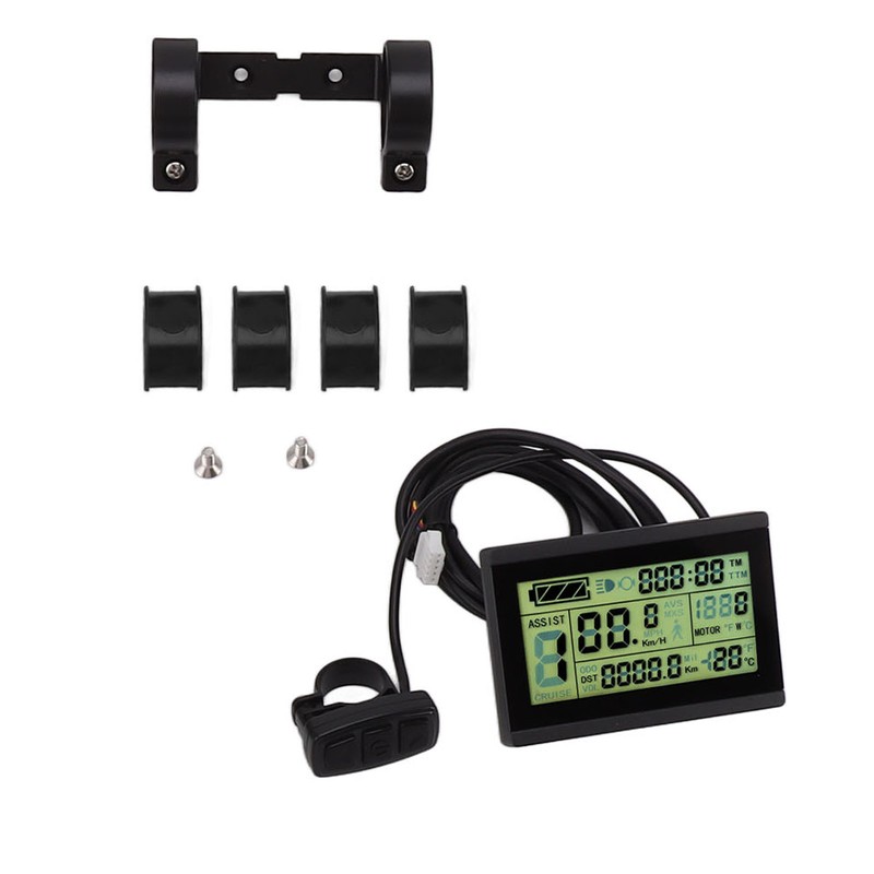 LCD3U Electric Bike LCD Display Meter ABS SM Head Electric