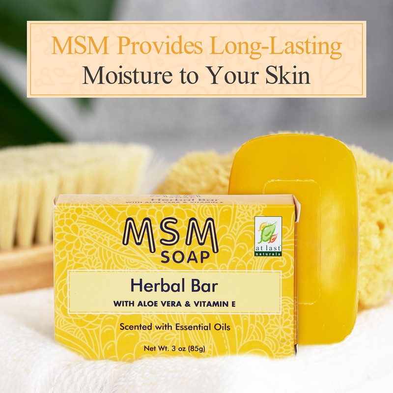 At Last Naturals MSM Soap Bar Body Soap for Men