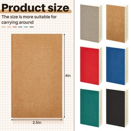 Outus 36 Pcs Pocket Notebook Mini Journal 2.5" x 4" Kraft Paper Mini Notepad Bulk Softcover Pocket Notepad Memo Diary Subject Notebooks for Student Traveler School(Multicolor, Blank Cover)