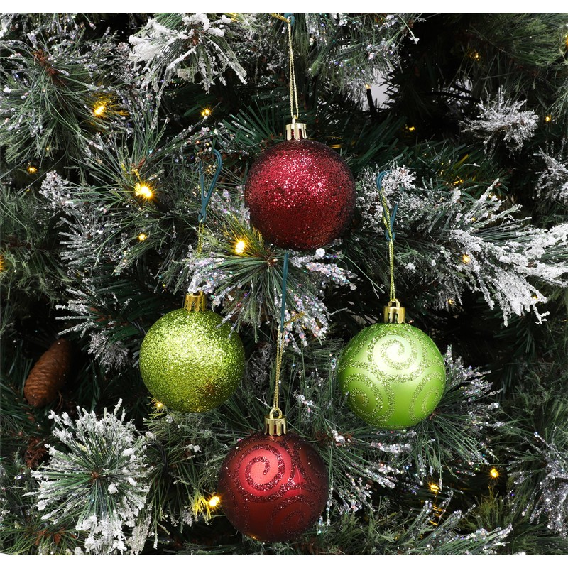 Toyland® Pack Of 100 Christmas Ornament Hooks - Green Plastic