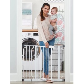 Regalo Regalo Easy Step 38.5-Inch Wide Walk Thru Baby Gate, Includes 6-Inch Extension Kit, Pressure Mount Kit, Wall Cups