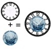 25cm Circular Iron Wall Clock with a Outlet and Plugsheet