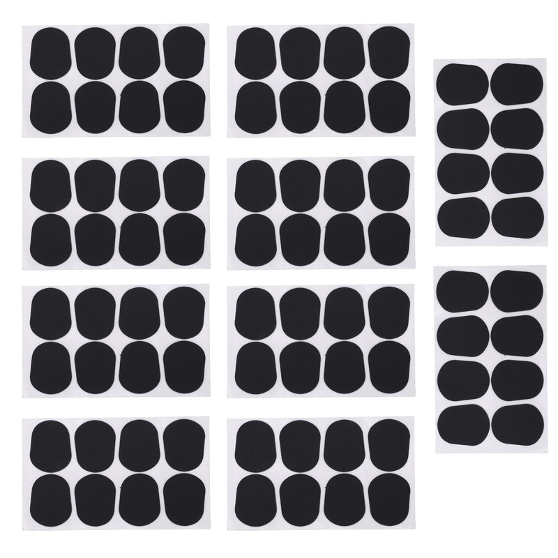 80Pcs Sax Mouthpiece Pad Silicone Black Cushion Patches Wind Instrument