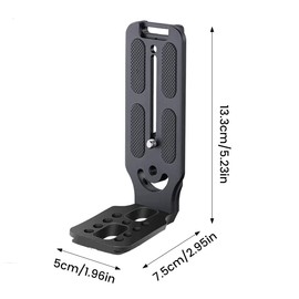 Camera L Bracket with 1/4" Screw Hole Universal DSLR Camera L Shape Bracket Vertical Horizontal Switching Tripod Quick Release Plate Compatible with DJI Osmo Ronin Zhiyun Nikon Sony DSLR Camera
