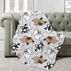 Cute French Bulldog Blanket, Animal Dog Print Throw Blankets for