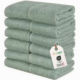 nice homeit Set of 12 Mini Hand Towels 30x30cm - 100% Ring Spun Cotton Face & Guest Towels - Hand Baby Makeup Kitchen Home Travel Lightweight Soft Absorbent