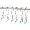 FREEBLOSS 12Pcs Shower Curtain Hooks Rings with Mermaids Pendant Rust