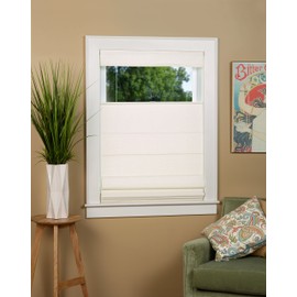 North Country Window Wear Cordless Thermal Backed Top Down Bottom Up Roman Shade 32" W x 64" L - Color: Linen