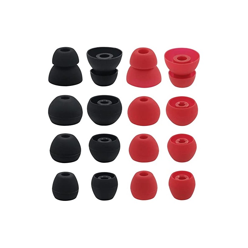 Rqker Ear Tips Compatible with Powerbeats High-Performance Earbuds, 8 Pairs
