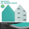80PCS Detail Sander Sandpaper and 2 Sanding Interface Pads Compatible