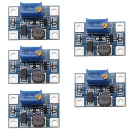 Heevhas SX1308 DC-DC Step-Up Converter Adjustable Boost Converter 2V-24V to 2V-28V 2A Voltage Regulator Power Supply Adjustable Power Module (5 Pieces)