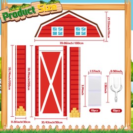 Mindsoft Farm Porch Banner Party Door Decoration Door Top Couplet Door Width 10 Double Sided Tape 10 Wall Hooks Door Banner Hanging Supplies for Birthday Office Home