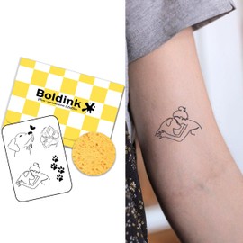 Boldink Temporary Tattoos, semi permanent tattoos, 15-day long lasting tattoo sticker, waterproof and anti-reflective, unique design（Pet Love and Pawprint）