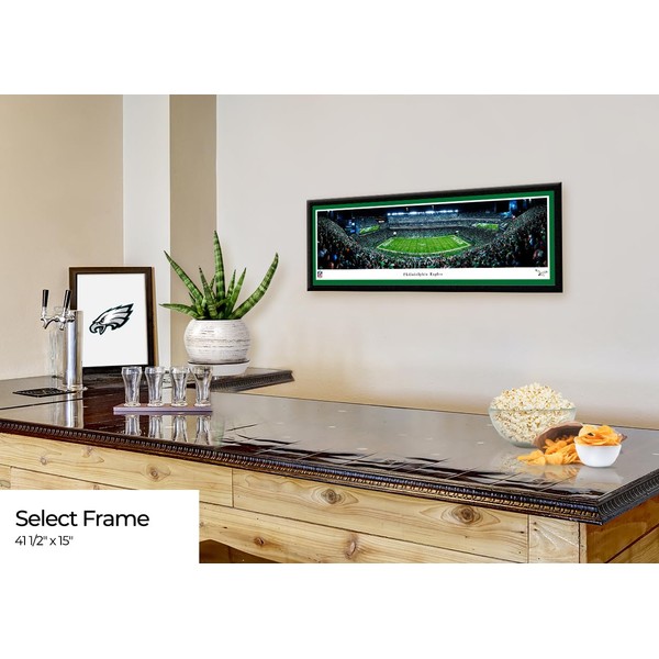 Philadelphia Eagles Throwback Game - 41.5x15-inch Single Mat, Select Framed