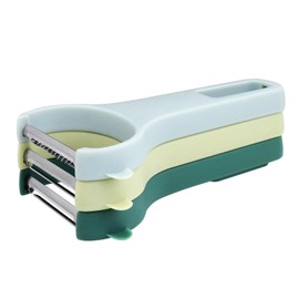 VOGARB 3 Pieces Vegetable Peelers for Kitchen,Straight/Serrated/Julienne Peeler,Y-Peeler Shredder Kit for Carrot Cucumber Potato Veggie Fruit (3 Color Set, Regular-Steel Blades)