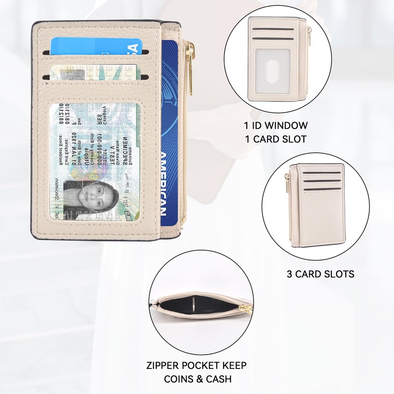 Tipmile Credit Card Holder Compact Card Case with ID Window
