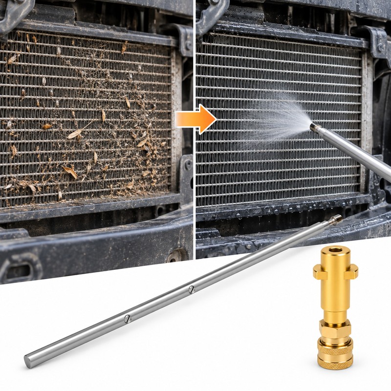 Car Radiator & Condenser Cleaning Tool Kit – High-Pressure Removal-Free