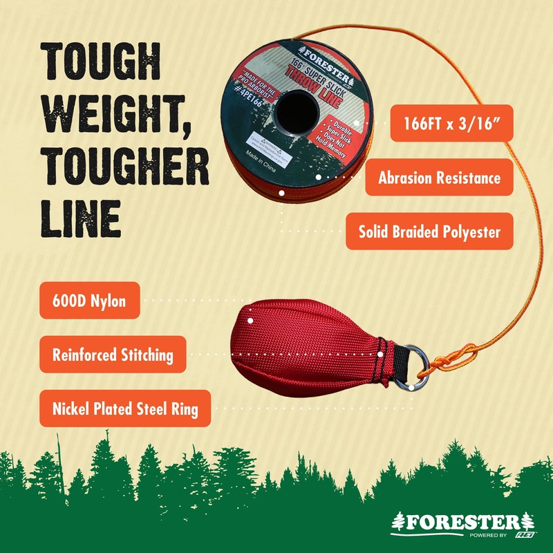 FORESTER Arborist Throw Line Kit | 9oz Throw Weight &