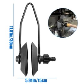 QERUTK Boat Motor Flusher, Outboard Motor Muffs, Universal Boat Feed Motor Flusher Ear Muffs for Outboard Motors, Flushing Supply Boat Water Muffs, Steel Flushing Tool