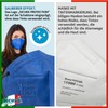 25 FFP3 Masks, CE Certified, Cobalt Blue, Black Rubber Bands,