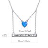 TANGPOET Bar Layering Necklace for Women Sterling Silver with Heart