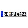 European German License Plate - Rendsburg-Eckernförde (Front Plate)