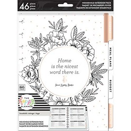 me & my BIG ideas Home Extension Pack - The Happy Planner Scrapbooking Supplies - Organizer for Household Duties - Plan Your Budget & Chores, Make Grocery Lists & Meal Plans - Classic Size