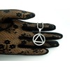 AA Necklace, 24" Box chain, Hypo Allergenic Stainless Steel Alcoholics