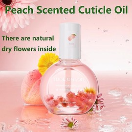 ARZER Aceite Perfumado Para Cutícula De Melocotón, Aceite De Cutícula Con Flores, Aceite De Cutícula Para Uñas, Cepillo Aceite De Cutícula Para Uñas, Aceite Nutritivo Para Uñas Y Cu