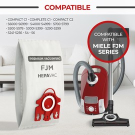 FJM Vacuum Cleaner Bags for Miele - 20 Pack - HEPA AirClean 3D Dust Bags – Fits Compact C1, C2, Complete C1