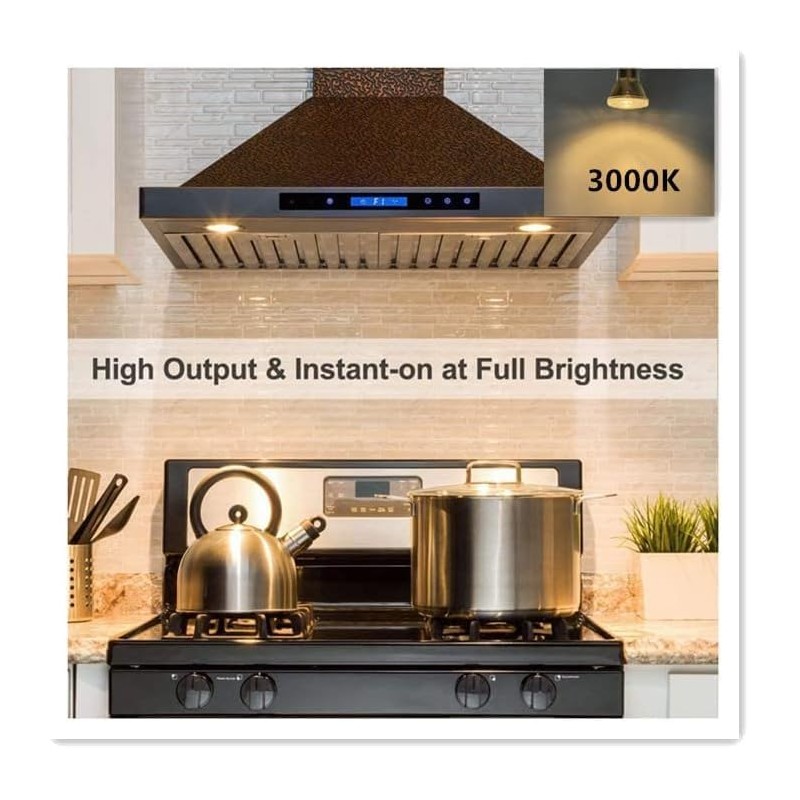 LIDESENMO 2-Pack JDR E26 E27 LED Range Hood Light Bulb