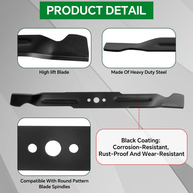 AB4200D Blades Compatible with 42” Deck Z6 T6 Riding Lawn