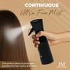 JM Hair Collection Continuous Spray Bottle, 7oz Fine Mist Sprayer,