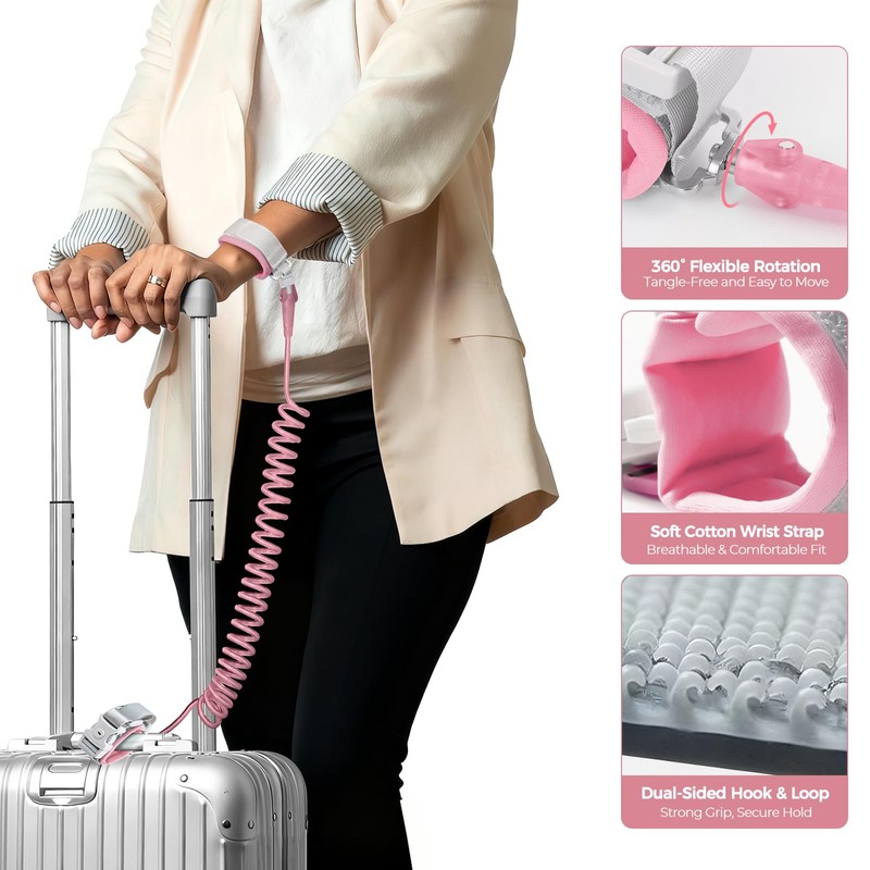 Cable Luggage Lock, Retractable Cable Lock Anti-Theft Travel Locks for