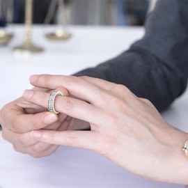 Love Rings with Gold Plated for Women Friendship Rings CZ Stainless Steel Gold/Silver Wedding Engagement Wedding Bands with Jewelry Gifts Box (12, Silver)