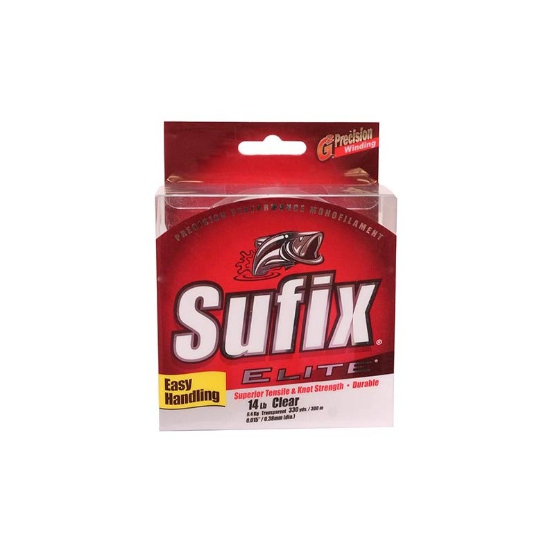 Sufix Elite 14 lb Fishing Line (Clear, Size- 330 YD