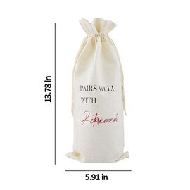Tofwaol Retirement Gift for Woman Men Wine Bag Gifts for Friends Coworkers Retirement Going Away Gifts for Dad Mom Retirement Presents for Women Men Uncle Grandpa Wine Lovers Wine Bottle Bag