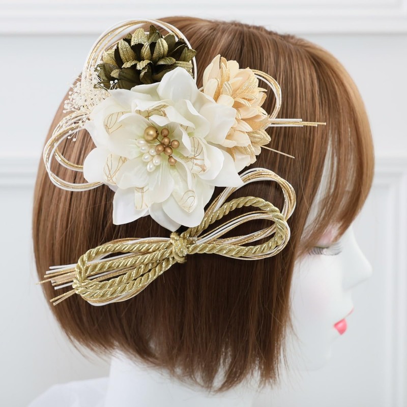 [京都きもの友禅]髪飾り 結婚式 成人式 卒業式 水引 和装 振袖 袴 浴衣 七五三
