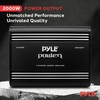 Pyle 2000W 4-Channel Car Stereo Amplifier - Bridgeable MOSFET Power