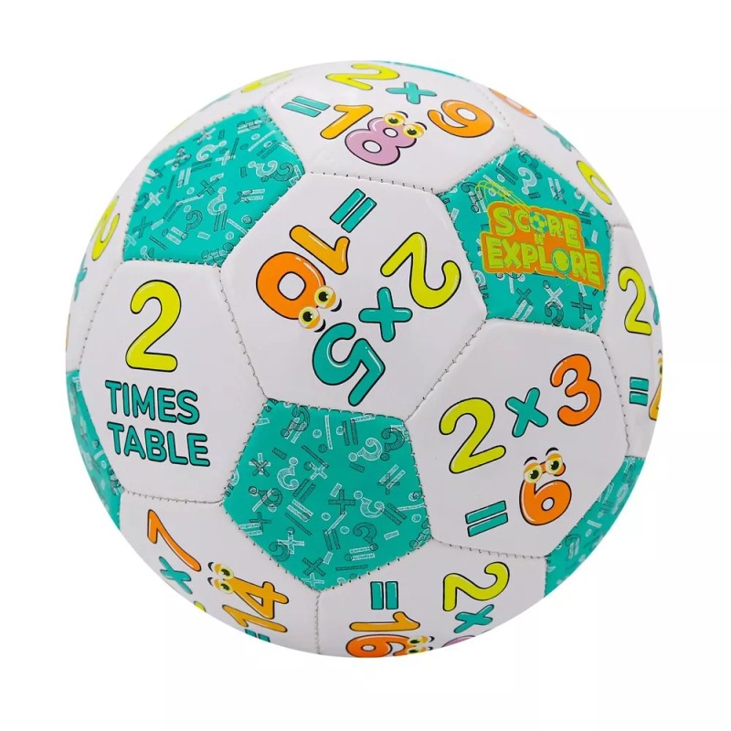 Score N' Explore Children's Learning Development Soccer Ball MULTIPLICATION 2's