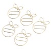 100Pcs Gold Paper Clips Cute Shape Stainless Steel Multifunction Metal