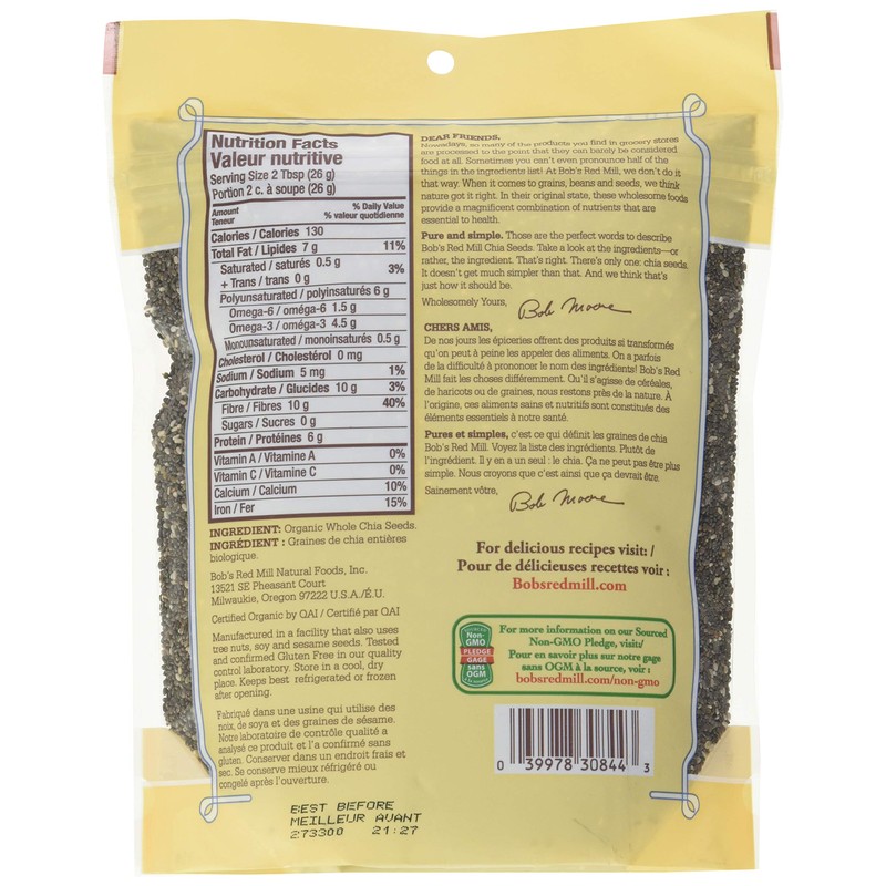 Bob's Red Mill Organic Chia Seeds, 340g