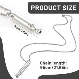 JUGUTA 2 Stück Rauchentwöhnung Hilfsmitte,V2 Halskette Rauchfrei Original,Atemkette Rauchfrei Hilfsmittel Raucherentwöhnung Kette Mit Pfeif,Angst Atemhalskette Mit Widerstand