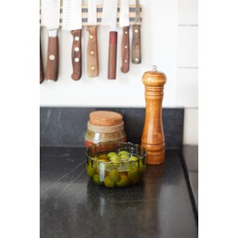 Paddywax Scented Candles Vintage Style Ripple Hand Blown Glass Collection Luxury Artisan Candle, 12-Ounce, Green - Secret Garden