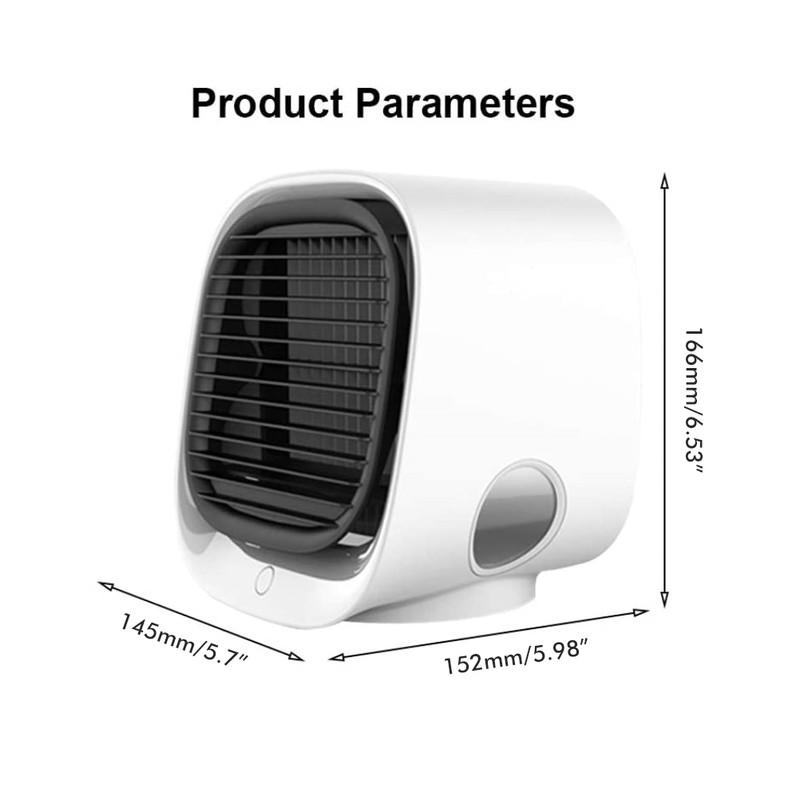 Portable Air Cooler USB Charging Air Fan Quiet Desktop Cooling