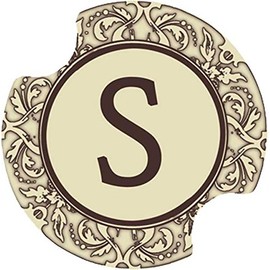 Thirstystone Monogram S Car Cup Holder Coaster, 2-Pack