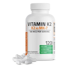 Bronson Vitamina K2 Mk-7 100 Mcg No Ogm 120 Cápsulas