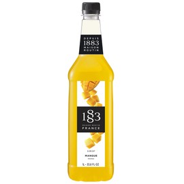 1883 Mango Syrup for Drinks, Made in France, 1 Liter Plastic Bottle